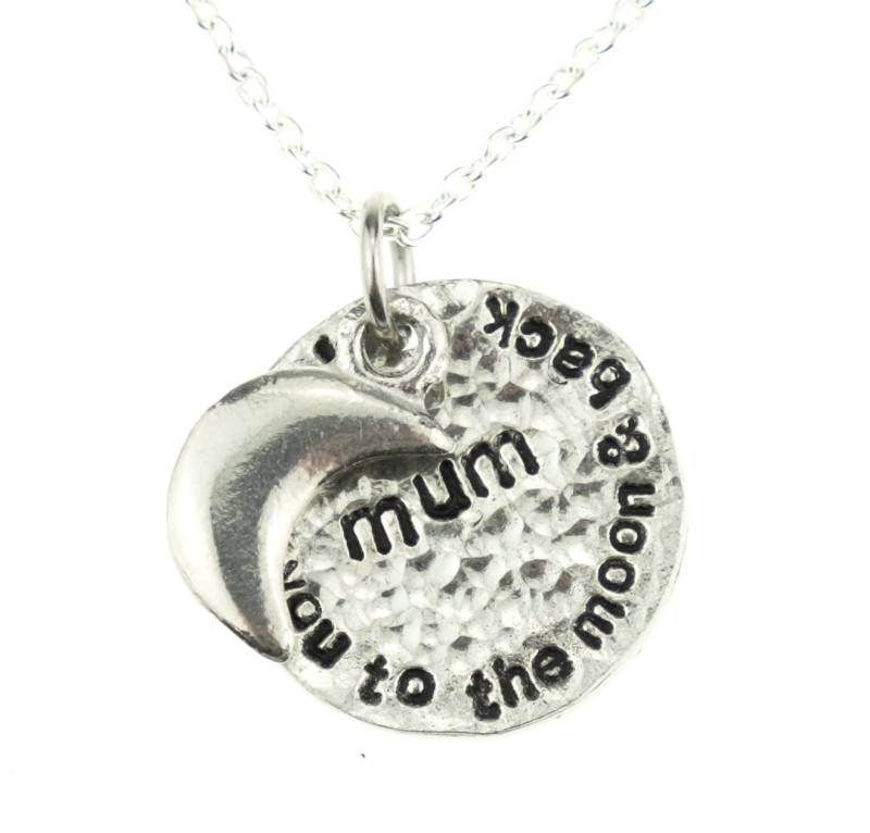 Ich Liebe Dich Zum Mond Und Zurück Mama Halskette - Eine Schöne Geschenkidee Für Geburtstag, Weihnachten & Muttertag von 10thAnniversaryGifts
