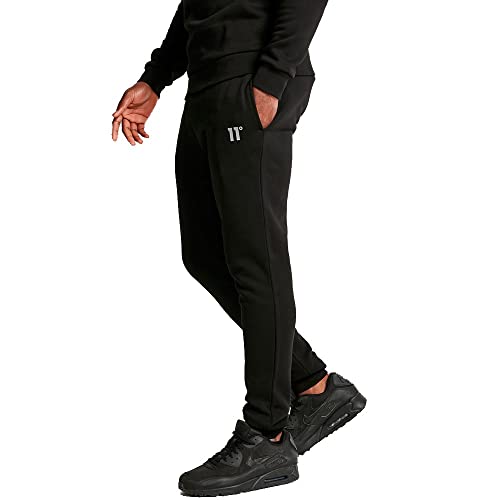 ELEVEN DEGREES Herrenhose, Modell MIXED FABRIC REGULAR FIT JOGGERS, N schwarz, XS von 11 Degrees