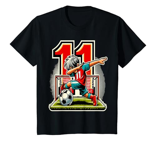 Kinder Fussball Geburtstag Junge 11 Jahre Party Motiv T-Shirt von 11 Jahre Fussball Junge Geburtstag Geschenk