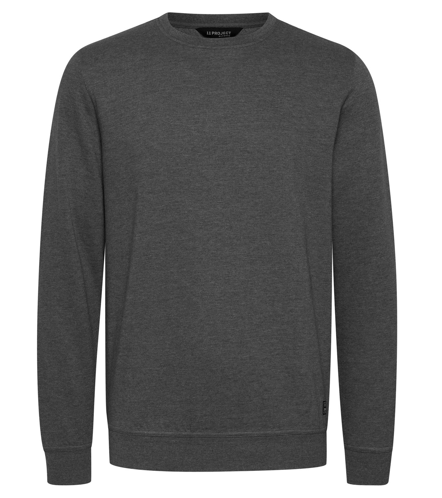 11 PROJECT Garrett CrewNeck Herren Freizeit-Pullover melierter Sweater 21300786-ME 1940071 Grau von 11 PROJECT