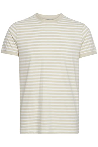 11 Project Bennet Herren T-Shirt Kurzarm Shirt mit Streifen gestreift aus 100% Baumwolle, Größe:XL, Farbe:Oatmeal (130401) von 11 Project