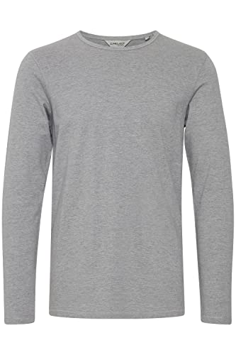 11 Project Bledion Herren Longsleeve Langarmshirt Shirt Basic aus 100% Baumwolle, Größe:L, Farbe:Gray Melange (1840051) von 11 Project