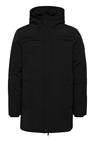 11 Project Braga Herren Winterparka Parka Winterjacke gefüttert mit hochabschließendem Kragen, Größe:XL, Farbe:Black (194007) von 11 Project