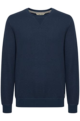 11 Project Egron Herren Sweatshirt Pullover Pulli meliert mit Rundhals-Ausschnitt aus 100% Baumwolle, Größe:L, Farbe:Dress Blues (194024) von 11 Project