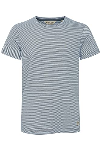 11 Project Fiete Herren T-Shirt Kurzarm Shirt mit Streifen, Größe:M, Farbe:Bluestone (184217) von 11 Project