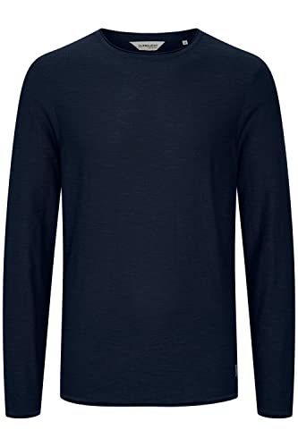 11 Project Friko Herren Strickpullover Feinstrick Pullover mit Rundhalsausschnitt aus 100% Baumwolle, Größe:XXL, Farbe:Dress Blues (194024) von 11 Project