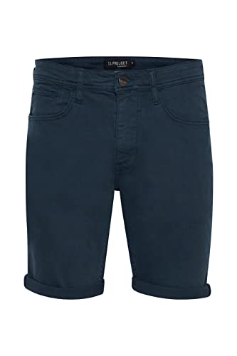 11 Project Loke Herren Jeans Shorts Kurze Denim Hose im 5-Pocket-Look Regular Fit, Größe:XL, Farbe:Dress Blues (194024) von 11 Project