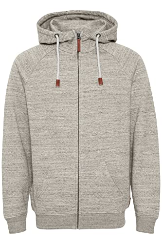 11 Project Mense Herren Sweatjacke Kapuzenjacke Hoodie mit Kapuze mit hochabschließendem Kragen, Größe:L, Farbe:Stone Mix (200274) von 11 Project