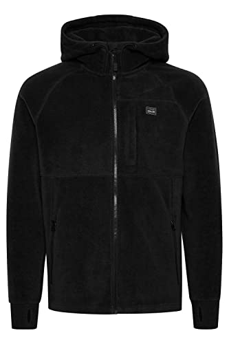 11 Project PRMichel Herren Fleecejacke Sweatjacke Jacke mit Kapuze Brusttasche hohem Kragen Reißverschlusstaschen Regular fit, Größe:XL, Farbe:Black (194007) von 11 Project