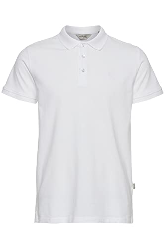 11 Project Orson Herren Poloshirt Polohemd T-Shirt mit Grandad Ausschnitt und Knopfleiste, Größe:XL, Farbe:White (110601) von 11 Project