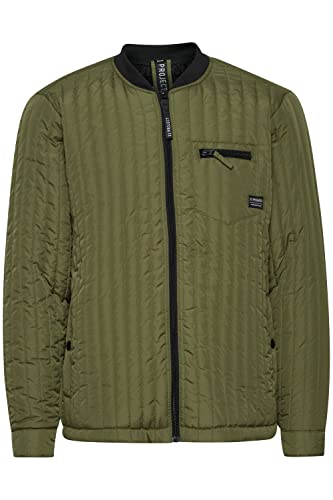 11 Project PRArik Herren Steppjacke Übergangsjacke Jacke leicht gefüttert mit Ripp-Kragen Regular Fit, Größe:M, Farbe:Loden Green (180422) von 11 Project