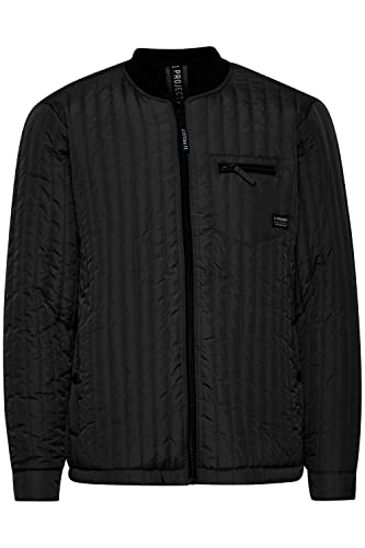 11 Project PRArik Herren Steppjacke Übergangsjacke Jacke leicht gefüttert mit Ripp-Kragen Regular Fit, Größe:L, Farbe:Black (194007) von 11 Project
