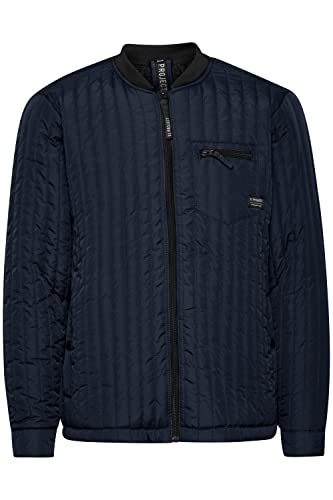 11 Project PRArik Herren Steppjacke Übergangsjacke Jacke leicht gefüttert mit Ripp-Kragen Regular Fit, Größe:L, Farbe:Dress Blues (194024) von 11 Project