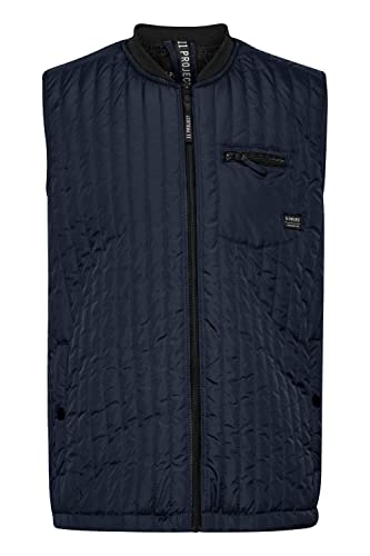 11 Project PRArne Herren Weste Steppweste Outdoor Weste leicht gefüttert mit Ripp-Kragen Regular Fit, Größe:XL, Farbe:Dress Blues (194024) von 11 Project
