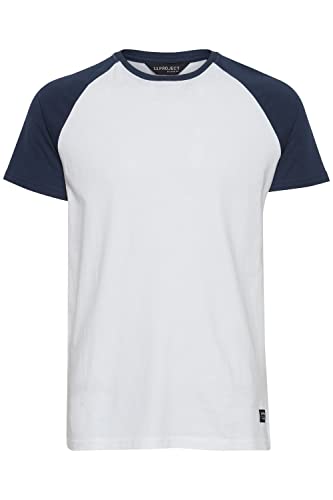 11 Project PRBo Herren T-Shirt Kurzarm Shirt im Baseball-Look mit Rundhals-Ausschnitt aus 100% Baumwolle, Größe:3XL, Farbe:White (110601) von 11 Project