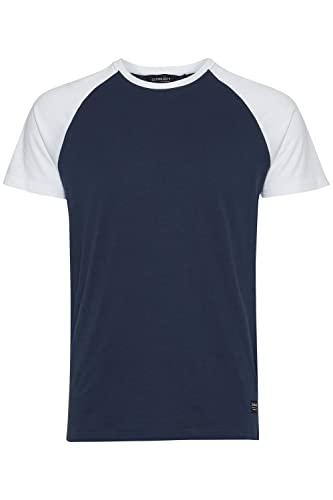 11 Project PRBo Herren T-Shirt Kurzarm Shirt im Baseball-Look mit Rundhals-Ausschnitt aus 100% Baumwolle, Größe:L, Farbe:Insignia Blue (194010) von 11 Project