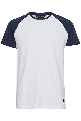 11 Project PRBo Herren T-Shirt Kurzarm Shirt im Baseball-Look mit Rundhals-Ausschnitt aus 100% Baumwolle, Größe:M, Farbe:White (110601) von 11 Project