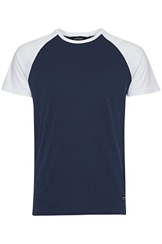 11 Project PRBo Herren T-Shirt Kurzarm Shirt im Baseball-Look mit Rundhals-Ausschnitt aus 100% Baumwolle, Größe:S, Farbe:Insignia Blue (194010) von 11 Project