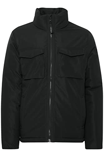 11 Project PRDeke Herren Übergangsjacke Herrenjacke Jacke Kurze Winterjacke Mit Stehkragen und Taschen Stark gefüttert Regular Fit, Größe:M, Farbe:Black (194007) von 11 Project