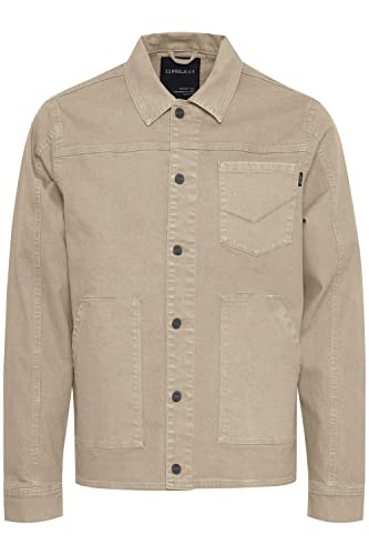 11 Project PRDetrik Herren Jeansjacke Denim Übergangsjacke mit Umschlagkragen Regular Fit, Größe:L, Farbe:Crockery (161104) von 11 Project