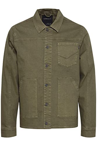 11 Project PRDetrik Herren Jeansjacke Denim Übergangsjacke mit Umschlagkragen Regular Fit, Größe:XXL, Farbe:Olive Night (190515) von 11 Project