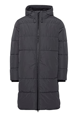 11 Project PRDooby Parka Herren Übergangsjacke Parka Lange Jacke Lange Winterjacke Winterparka mit Kapuze und Steppungen Regular Fit, Größe:L, Farbe:Iron Gate (193910) von 11 Project