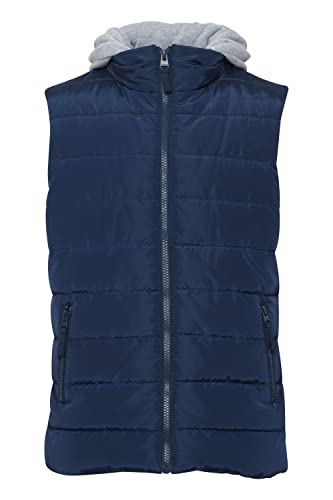 11 Project PREbbe Herren Weste Outdoor-Weste leicht gesteppte Weste mit Sweat-Kapuze Regular Fit, Größe:M, Farbe:Dress Blues (194024) von 11 Project
