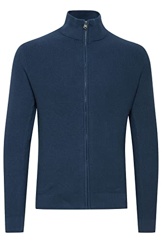 11 Project PREdu Herren Strickjacke Cardigan Feinstrick Strickjacke mit Stehkragen und Reißverschluss, Größe:M, Farbe:Dress Blues (194024) von 11 Project