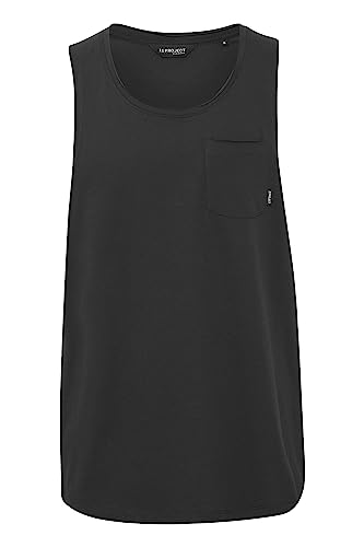 11 Project PRElias Tanktop Herren Tank Top mit Brusttasche Offene Kanten Casual Fit Hochwertige Baumwoll-Qualität, Größe:L, Farbe:True Black (194008) von 11 Project