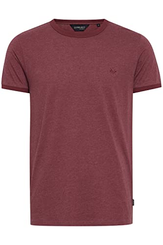 11 Project PRGöran Herren T-Shirt Kurzarm Shirt mit Rundhals-Ausschnitt, Größe:XXL, Farbe:Wine RED M (798985) von 11 Project