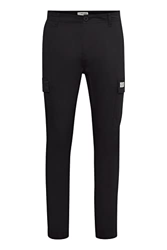 11 Project PRLouka Herren Cargohose Lange Hose mit Stretch und elastischer Beinabschluss Regular Fit, Größe:L, Farbe:Black (194007) von 11 Project