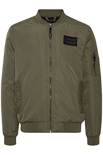 11 Project PRMartins Herren Bomberjacke Übergangsjacke Jacke Blouson gefüttert mit Rippkragen Regular Fit, Größe:L, Farbe:Dusty Olive (180515) von 11 Project