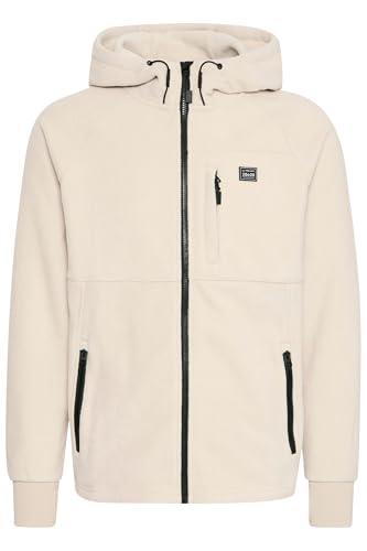 11 Project PRMichel Herren Fleecejacke Sweatjacke Jacke mit Kapuze Brusttasche hohem Kragen Reißverschlusstaschen Regular fit, Größe:3XL, Farbe:Oatmeal (130401) von 11 Project