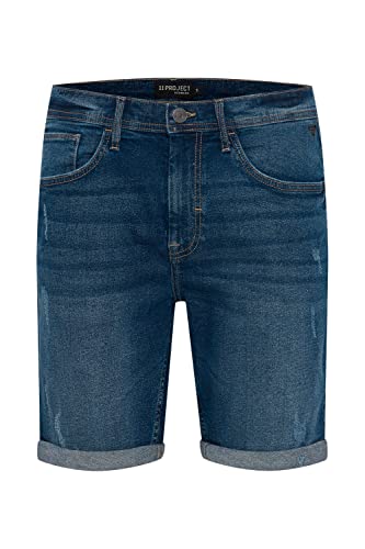 11 Project PRNias Herren Jeans Shorts Kurze Denim Hose mit Stretch Regular Fit, Größe:M, Farbe:Denim Middle Blue (200291) von 11 Project