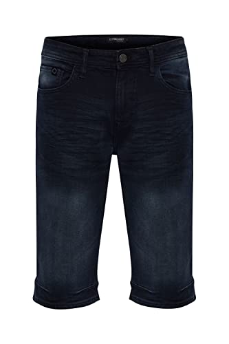 11 Project PRNordian Herren Jeans Shorts Kurze Denim Hose mit Gürtelschlaufen 5-Pocket-Look Regular Fit, Größe:L, Farbe:Denim Washed Black (201001) von 11 Project