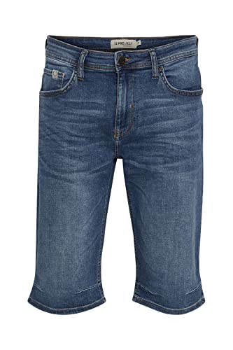 11 Project PRNordian Herren Jeans Shorts Kurze Denim Hose mit Gürtelschlaufen 5-Pocket-Look Regular Fit, Größe:M, Farbe:Denim Middle Blue (200291) von 11 Project