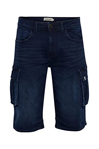 11 Project PRNordin Herren Cargo Jeans Shorts Kurze Denim Hose mit Stretch Regular Fit, Größe:S, Farbe:Denim Dark Blue (200292) von 11 Project
