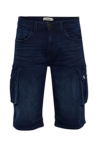 11 Project PRNordin Herren Cargo Jeans Shorts Kurze Denim Hose mit Stretch Regular Fit, Größe:XL, Farbe:Denim Dark Blue (200292) von 11 Project