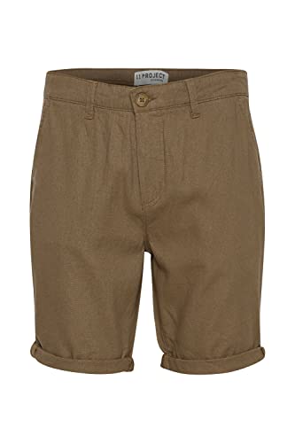 11 Project PROeysted Herren Leinenshorts Kurze Leinenhose Bermuda, Größe:M, Farbe:Shitake (181015) von 11 Project