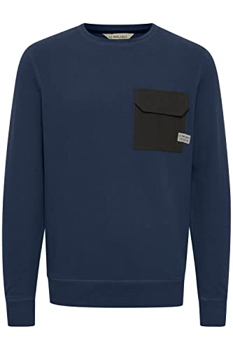11 Project PRPelle Herren Sweatshirt Pullover Pulli mit Rundhals-Ausschnitt, Größe:L, Farbe:Dress Blues (194024) von 11 Project