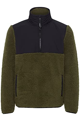 11 Project PRPiet Troyer Sweatshirt Herren Pullover Sweater mit Teddy Fell mit Stehkragen Regular Fit, Größe:3XL, Farbe:Ivy Green (190512) von 11 Project