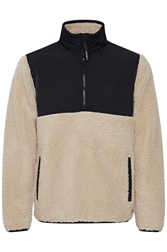 11 Project PRPiet Troyer Sweatshirt Herren Pullover Sweater mit Teddy Fell mit Stehkragen Regular Fit, Größe:L, Farbe:Oatmeal (130401) von 11 Project