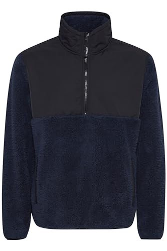 11 Project PRPiet Troyer Sweatshirt Herren Pullover Sweater mit Teddy Fell mit Stehkragen Regular Fit, Größe:S, Farbe:Insignia Blue (194010) von 11 Project
