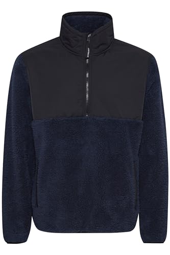 11 Project PRPiet Troyer Sweatshirt Herren Pullover Sweater mit Teddy Fell mit Stehkragen Regular Fit, Größe:XXL, Farbe:Insignia Blue (194010) von 11 Project