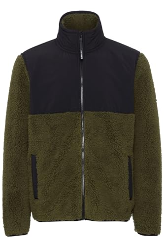 11 Project PRPijke Herren Sweatjacke Cardigan Jacke Mit Teddy-Futter mit Stehkragen, Größe:L, Farbe:Ivy Green (190512) von 11 Project