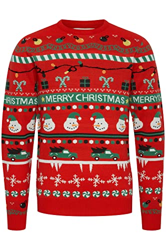 11 Project PRRuben Herren Strickpullover Weihnachtspullover, Größe:XXL, Farbe:Mars Red (181655) von 11 Project