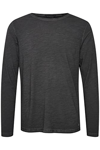 11 Project PRSeverinus Herren Longsleeve Langarmshirt Shirt Basic aus 100% Baumwolle, Größe:L, Farbe:Black (194007) von 11 Project