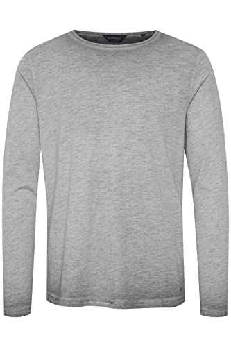 11 Project PRSeverinus Herren Longsleeve Langarmshirt Shirt Basic aus 100% Baumwolle, Größe:L, Farbe:Mid Grey (184005) von 11 Project