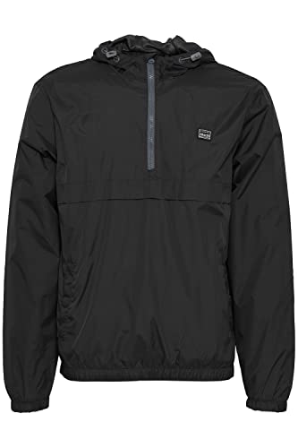 11 Project PRSkov Herren Übergangsjacke Herrenjacke Jacke hochabschließender Kragen und Kapuze Regular Fit, Größe:L, Farbe:Black (194007) von 11 Project