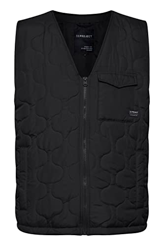 11 Project PRStopkus Herren Weste Outdoor-Weste leicht gefüttert Regular Fit, Größe:3XL, Farbe:Black (194007) von 11 Project